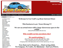 Tablet Screenshot of carcraftstore.com
